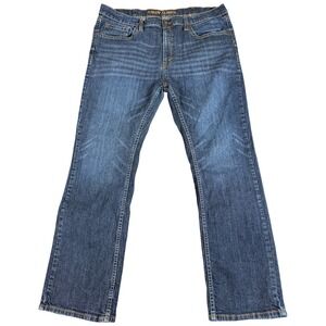 Cody James Jeans Mens 40x32 Blue Whiskering Denim Cotton Stretch Straight Leg